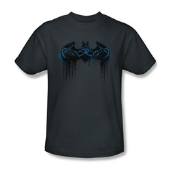Batman - Run Away - Adult Charcoal S/S T-Shirt For Men
