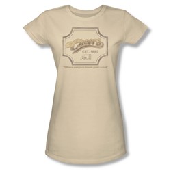Cheers/Sign - Juniors Cream S/S T-Shirt For Women