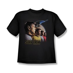 St:Original - Forward To Adventure - Big Boys Black S/S T-Shirt For Boys