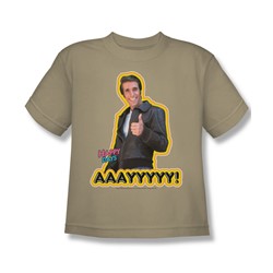 Happy Days - Aaayyyyy - Big Boys Sand S/S T-Shirt For Boys