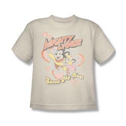 Mighty Mouse - Saved My Day - Big Boys Cream S/S T-Shirt For Boys