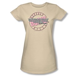 90210 - To Be Or Not To Be - Junior Cream Sheer Cap Sleev T-Shirt For Women