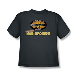Survivor - The Tribe Has Spoken - Big Boys Charcoal S/S T-Shirt For Boys