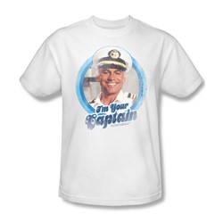 Love Boat - I'M Your Captain - Adult White S/S T-Shirt For Men