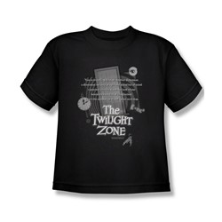 Twilight Zone - Monologue - Big Boys Black S/S T-Shirt For Boys