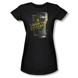 CSI - I Drank The Evidence - Juniors Black S/S T-Shirt For Women