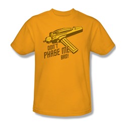 Star Trek - Don'T Phase Me Bro - Adult Gold S/S T-Shirt For Men