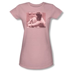 Dean - Window Seat - Juniors Pink Sheer Cap Sleeve T-Shirt For Women