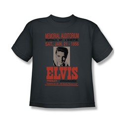 Elvis - Buffalo 1956 - Big Boys Charcoal S/S T-Shirt For Boys