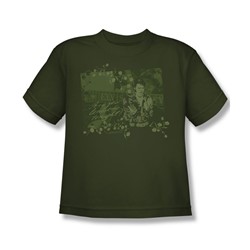Elvis - That 70S Elvis - Big Boys Military Green S/S T-Shirt For Boys