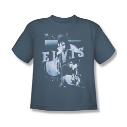 Elvis - Dots And Strings - Big Boys Slate S/S T-Shirt For Boys