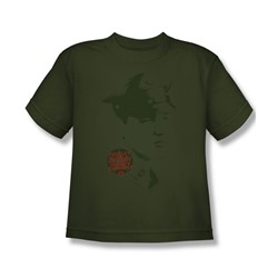 Elvis - Private Presley - Big Boys Military Green S/S T-Shirt For Boys