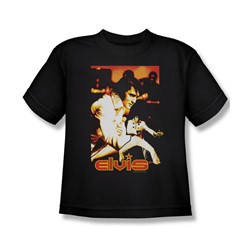 Elvis/Showman - Big Boys Black S/S T-Shirt For Boys