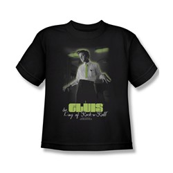 Elvis - Practice Makes Perfect - Big Boys Black S/S T-Shirt For Boys
