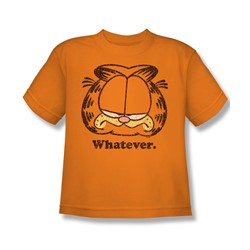 Garfield - Whatever - Big Boys Orange S/S T-Shirt For Boys