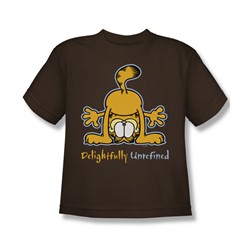 Garfield - Delightfully Unrefined - Big Boys Coffee S/S T-Shirt For Boys