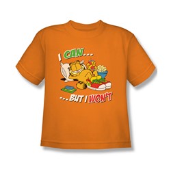 Garfield - I Can... - Big Boys Orange S/S T-Shirt For Boys