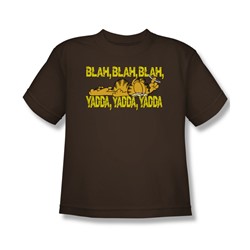 Garfield - Blah Blah Blah - Big Boys Kelly Green S/S T-Shirt For Boys