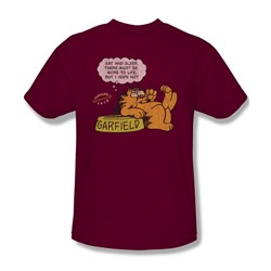 Garfield - Eat And Sleep - Adult Cardinal S/S T-Shirt For Men
