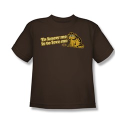 Garfield - To Know Me Is To Love Me - Big Boys Coffee S/S T-Shirt For Boys