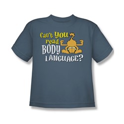 Garfield - Body Language - Big Boys Slate S/S T-Shirt For Boys
