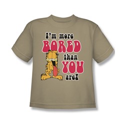 Garfield - More Bored - Big Boys Sand S/S T-Shirt For Boys