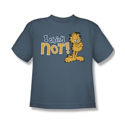 Garfield - I Think Not - Big Boys Slate S/S T-Shirt For Boys