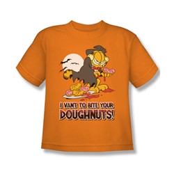 Garfield - I Vant Doughnuts - Big Boys Orange S/S T-Shirt For Boys