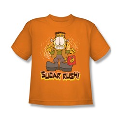 Garfield - Sugar Rush - Big Boys Orange S/S T-Shirt For Boys