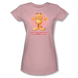 Garfield - Have You - Juniors Pink Sheer Cap Sleeve T-Shirt For Women
