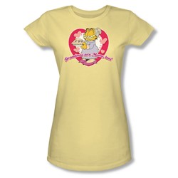 Garfield - Don'T Forget Grandma - Jrs Trans Yellow Sheer Cap For Women