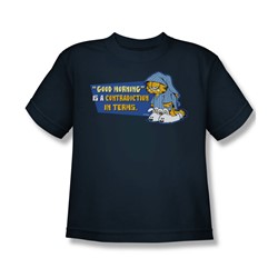 Garfield - Contradicition In Terms - Big Boys Navy S/S T-Shirt For Boys