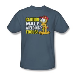 Garfield - Male Weilding Tools - Adult Slate S/S T-Shirt For Men
