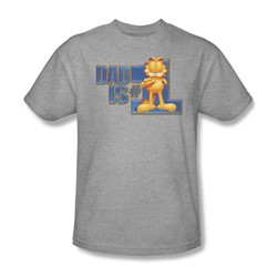 Garfield - Dad Is Number One - Adult Heather S/S T-Shirt For Men
