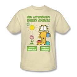 Garfield - Alternative Energy - Adult Cream S/S T-Shirt For Men