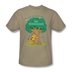 Garfield - Get In Touch - Adult Sand S/S T-Shirt For Men