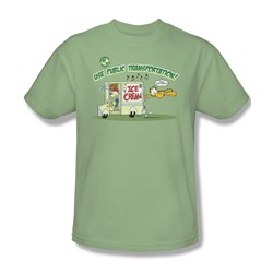 Garfield - Public Transport - Adult Wasabi S/S T-Shirt For Men