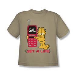 Garfield - Get A Life - Big Boys Sand S/S T-Shirt For Boys