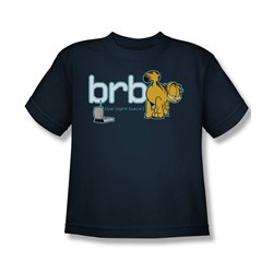 Garfield - Be Right Back - Big Boys Navy S/S T-Shirt For Boys