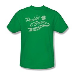 Paddy O'Briens Irish Pub - Adult Green Ringer S/S T-Shirt For Men