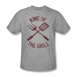King Of The Grill - Adult Heather S/S T-Shirt For Men