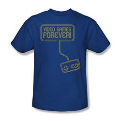Video Games Forever - Adult Royal Blue S/S T-Shirt For Men
