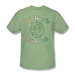 O'Shay'S Irish Pub - Adult Green Ringer S/S T-Shirt For Men