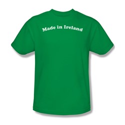Made In Ireland - Adult Green Ringer S/S T-Shirt For Men