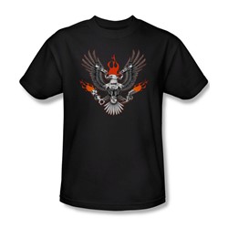 Biker Eagle - Adult Black S/S T-Shirt For Men