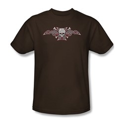 Celtic Skull & Bones - Adult Coffee S/S T-Shirt For Men
