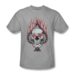 Vintage Skull Spade - Adult Heather S/S T-Shirt For Men