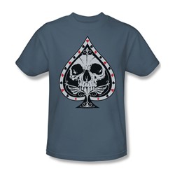 Skull Spade - Adult Slate S/S T-Shirt For Men