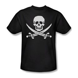 Jolly Roger - Adult Black S/S T-Shirt For Men