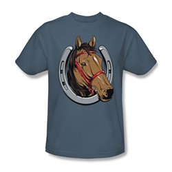 Lucky Horse - Adult Slate S/S T-Shirt For Men